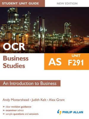 cover image of OCR AS Business Studies Student Unit Guide New Edition Unit F291 An Introduction to Business